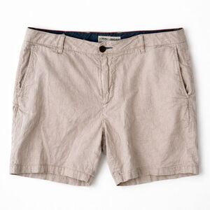 Men's Faherty Tradewinds Shorts Linen Organic Cotton Size 40 Dorset Sand